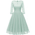 Lace Sleeve Chiffon Swing Wedding Dress #Lace #Long Sleeve #Bridesmaid